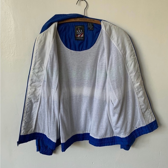 Vintage USA Olympics Nylon Track Jacket 1990's USA Olympic Games Tracksuit - Picture 5 of 6